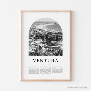 Ventura Art Print, Ventura Poster, Ventura Photo, Ventura Wall Art, Ventura Black and White, California | US258M