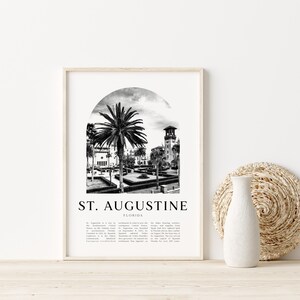 St. Augustine Art Print, St. Augustine Poster, St. Augustine Photo, St. Augustine Wall Art, St. Augustine Black and White, Florida NA345M image 2