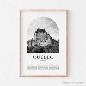 Quebec Art Print, Quebec Poster, Quebec Photo, Quebec Wall Art, Quebec Black and White, Canada | NA245M