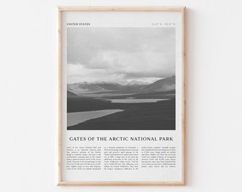 Gates of the Arctic National Park Art Print, California, Poster, Photo, Wall Art, Travel Print, Vintage Poster, Boho Art | NA134