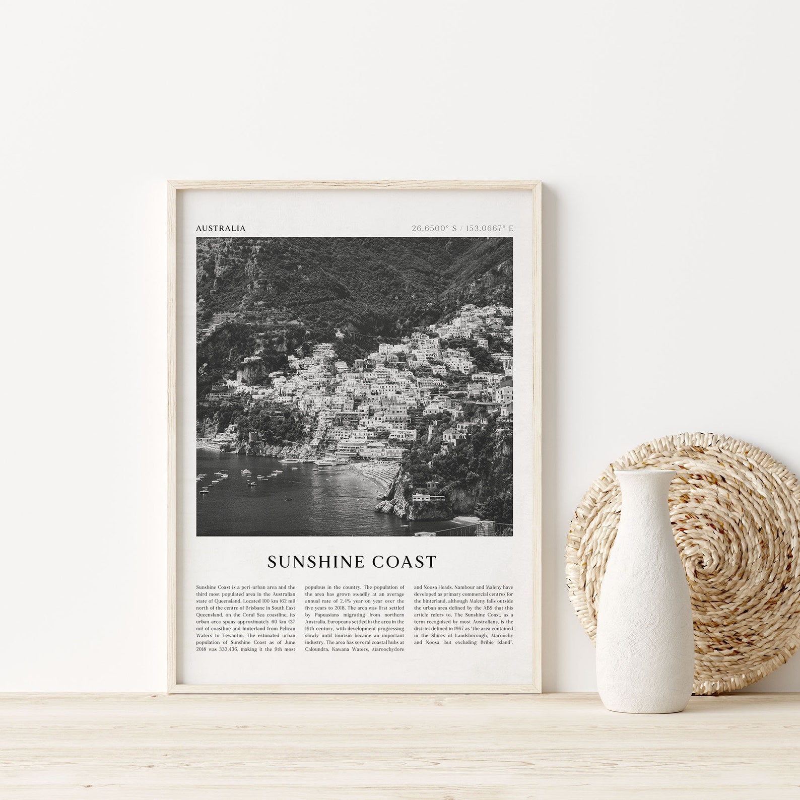 Sunshine Coast Art Print Sunshine Coast Poster Sunshine Etsy España