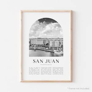 San Juan Art Print, San Juan Poster, San Juan Photo, San Juan Wall Art, San Juan Black and White, Puerto Rico | CA43M