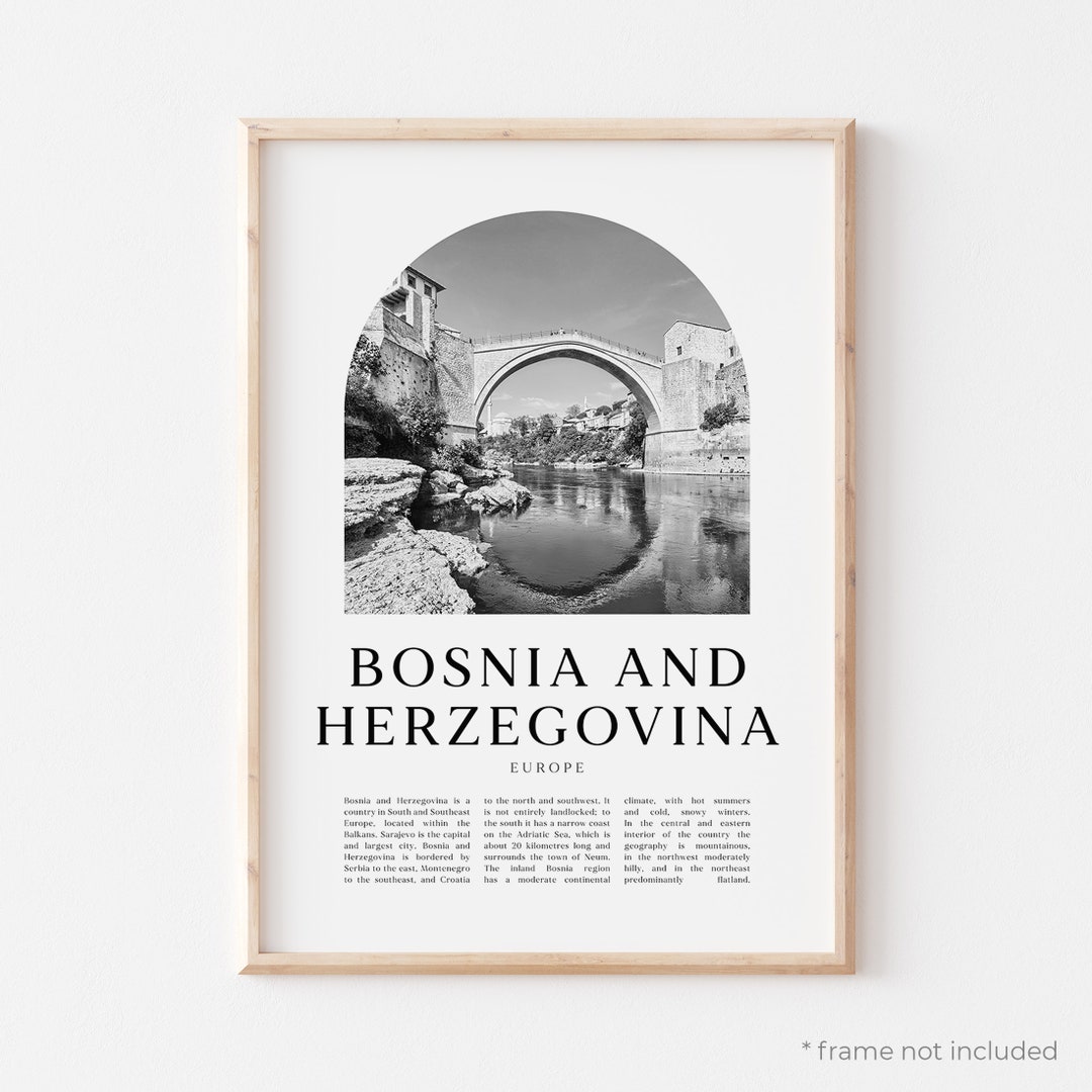 Bosnia and Herzegovina Art Print, Bosnia and Herzegovina Poster, Bosnia
