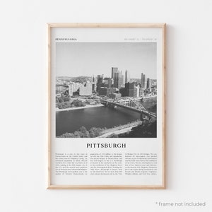 Pittsburgh Art Print, Pittsburgh Poster, Pittsburgh Photo, Pittsburgh Wall Art, Pennsylvania, Travel Print, Vintage Poster, Boho Art | NA296
