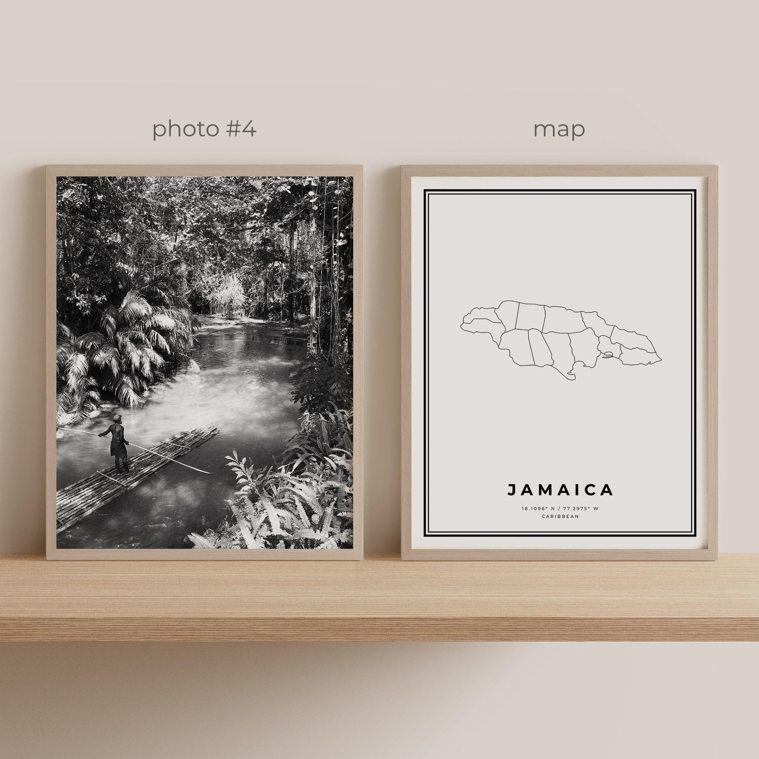Jamaica Gallery Wall Art - Set of 6, Jamaica Black and White Photo ...