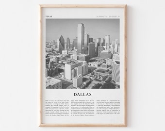 Dallas Art Print, Dallas Poster, Dallas Photo, Dallas Wall Art, Texas, Travel Print, Vintage Poster, Boho Art | NA32