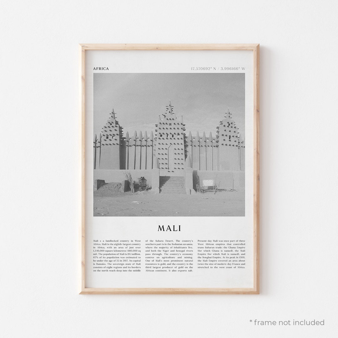 Mali Art Print, Mali Poster, Mali Photo, Mali Wall Art, Africa, Travel Print, Vintage Poster ...