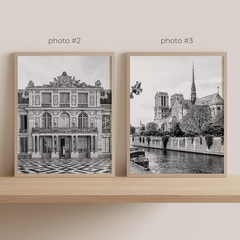 Paris Gallery Wall Art - Set of 6, Paris Black and White Photo, Paris ...