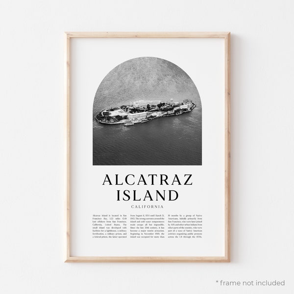Alcatraz Island Art Print, Alcatraz Island Poster, Alcatraz Island Photo, Alcatraz Island Wall Art, California | NA65M