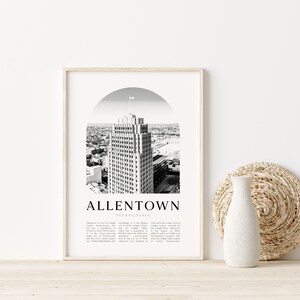 Allentown Art Print, Allentown Poster, Allentown Photo, Allentown Wall Art, Allentown Black and White, Pennsylvania US224M image 2