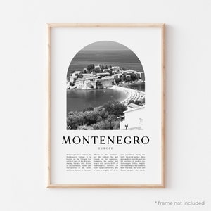 Montenegro Art Print, Montenegro Poster, Montenegro Photo, Montenegro Wall Art, Montenegro Black and White, Europe | EU80M