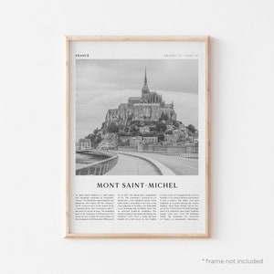 Mont Saint-Michel Art Print, Mont Saint-Michel Poster, Mont Saint-Michel Photo, France, Travel Print, Vintage Poster, Boho Art | EU195