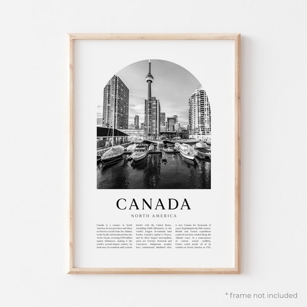 Canada Art Print, Canada Poster, Canada Photo, Canada Wall Art, Canada Black and White, North America | NA239M