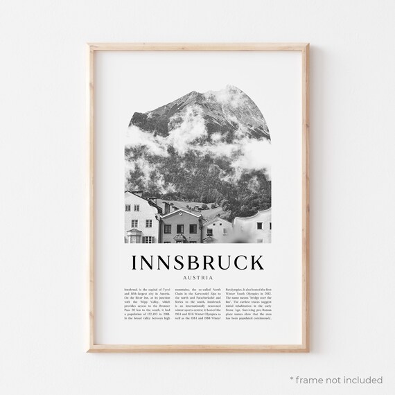 Innsbruck Art Print Innsbruck Poster Innsbruck Photo | Etsy