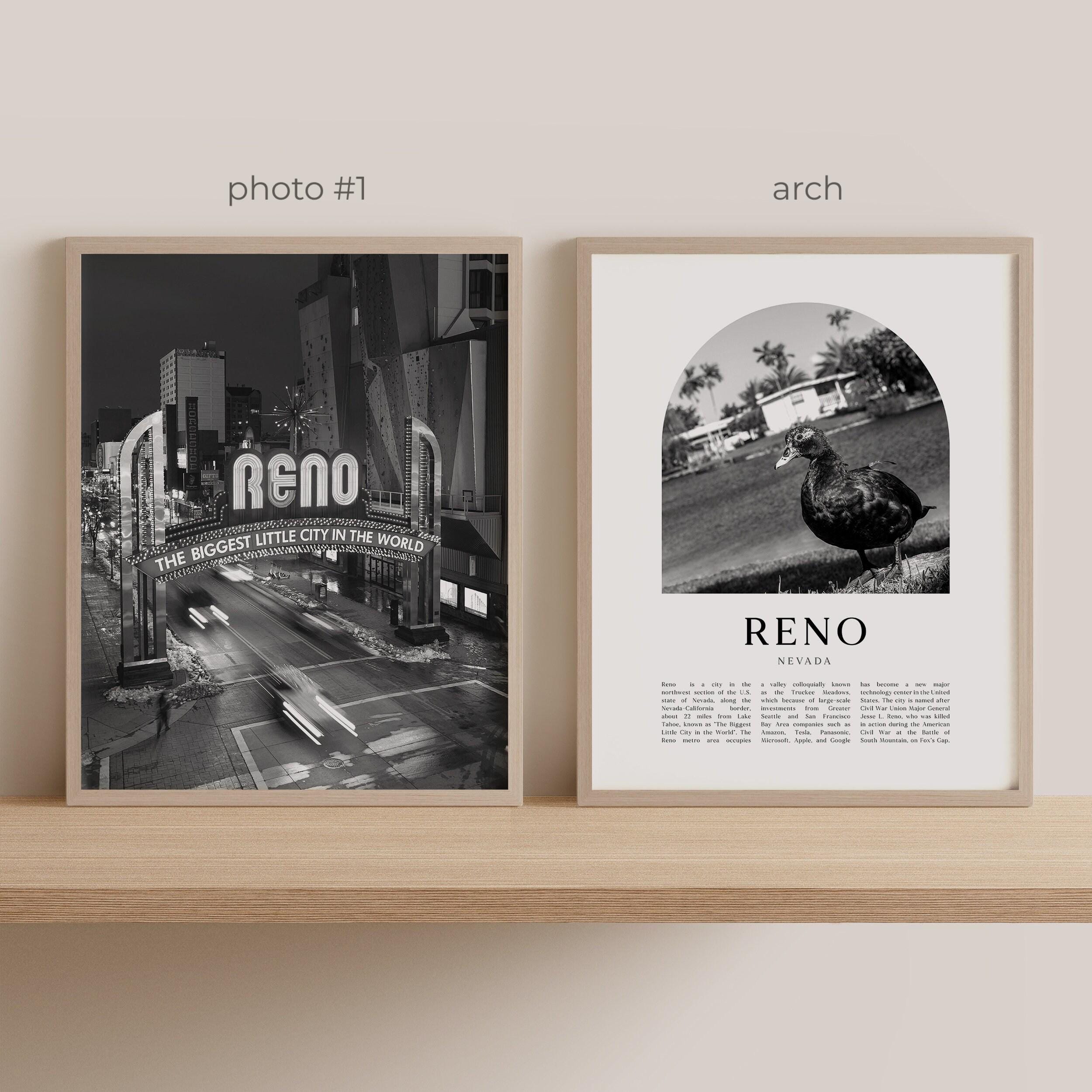 Reno Gallery Wall Art - Set of 6, Reno Black and White Photo, Reno ...