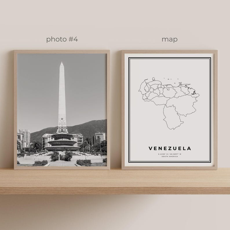 Venezuela Gallery Wall Art - Set of 6, Venezuela Black and White Photo, Venezuela Posters, Venezuela Prints, South America image 6