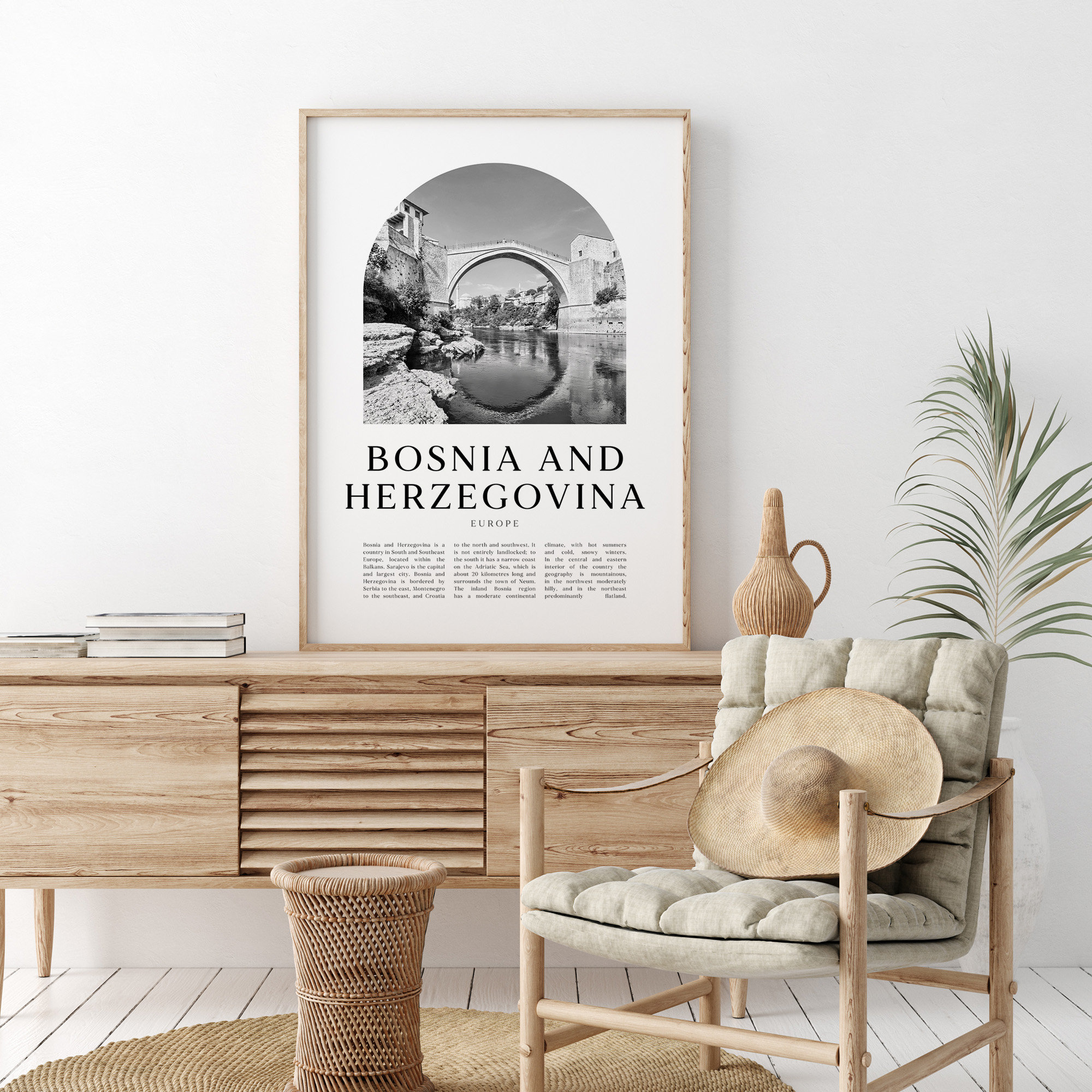 Bosnia and Herzegovina Art Print Bosnia and Herzegovina | Etsy
