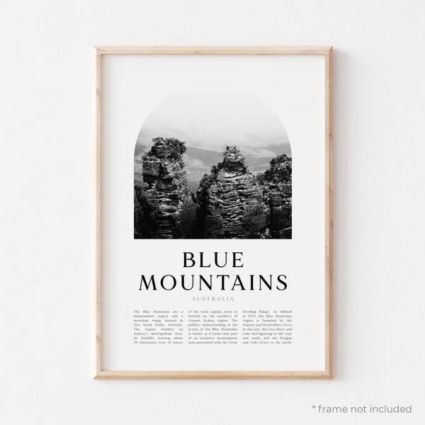 Blue Mountains Art Print, Blue Mountains Poster, Blue Mountains Photo, Blue Mountains Wall Art, Australia | CN42M