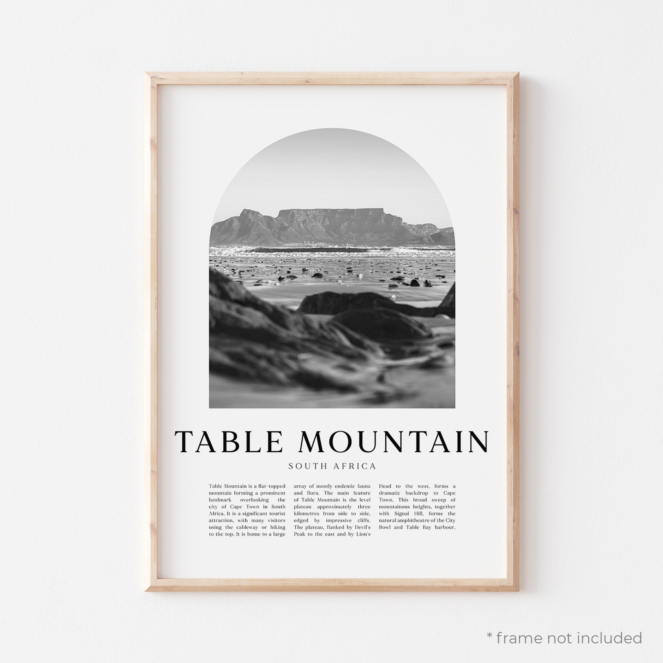 Table Mountain Art Print Table Mountain Poster Table Etsy