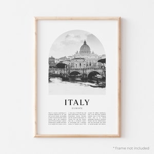 Italy Art Print, Italy Poster, Italy Photo, Italy Wall Art, Italy Black and White, Europe | EU55M