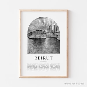 Beirut Art Print, Beirut Poster, Beirut Photo, Beirut Wall Art, Beirut Black and White, Lebanon | AS105M