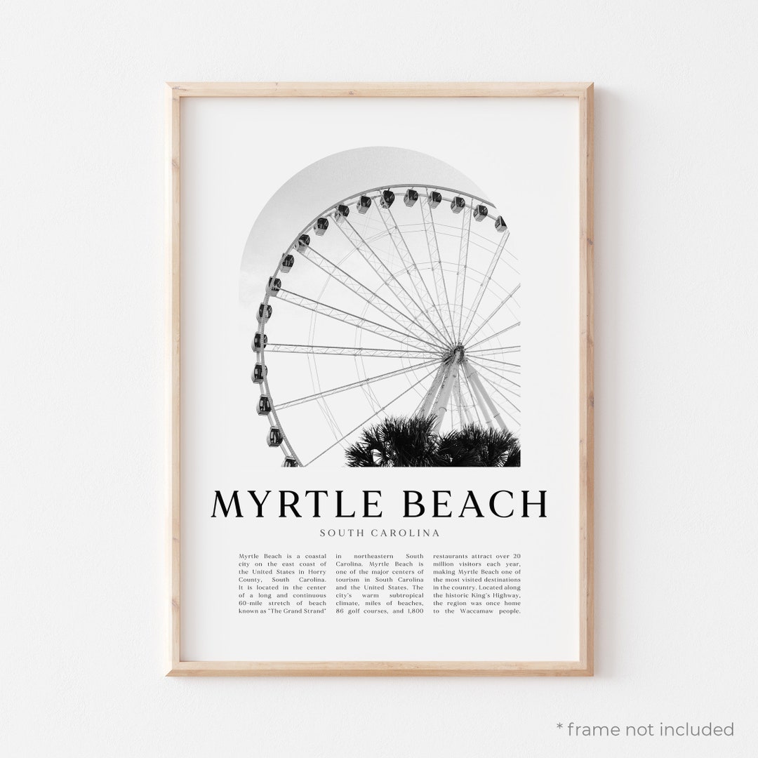 Myrtle Beach Art Print, Myrtle Beach Poster, Myrtle Beach Photo, Myrtle Beach Wall Art, South