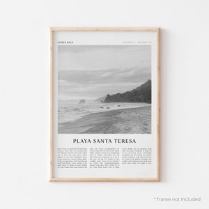 Playa Santa Teresa Art Print, Playa Santa Teresa Poster, Playa Santa Teresa Photo, Costa Rica, Travel Print, Vintage Poster, Boho Art | CE49