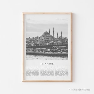 Istanbul Art Print, Istanbul Poster, Istanbul Photo, Istanbul Wall Art, Turkey, Travel Print, Vintage Poster, Boho Art | EU146