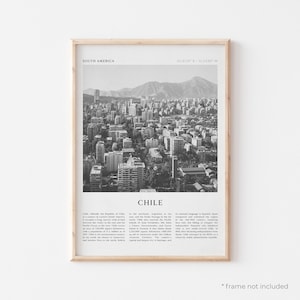 Chile Art Print, Chile Poster, Chile Photo, Chile Wall Art, South America, Travel Print, Vintage Poster, Boho Art | SA46