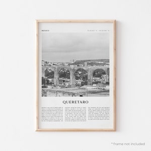 Queretaro Art Print, Queretaro Poster, Queretaro Photo, Queretaro Wall Art, Mexico, Travel Print, Vintage Poster, Boho Art | NA231