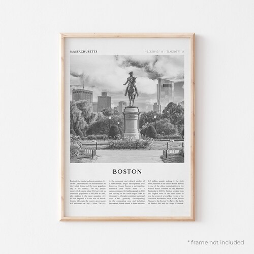 Boston Print Boston Poster Massachusetts Print Boston Wall Etsy