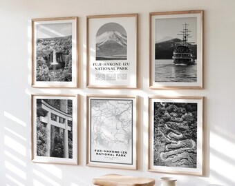Fuji-Hakone-Izu Gallery Wall Art - Set of 6, Fuji-Hakone-Izu Photo, Fuji-Hakone-Izu Posters, Fuji-Hakone-Izu Print, National Park Japan