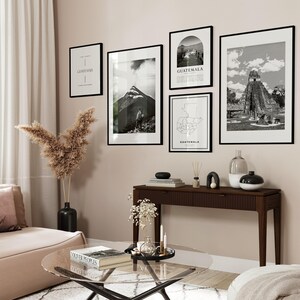 Guatemala Gallery Wall Art - Set of 6, Guatemala Black and White Photo, Guatemala Posters, Guatemala Prints, South America image 2