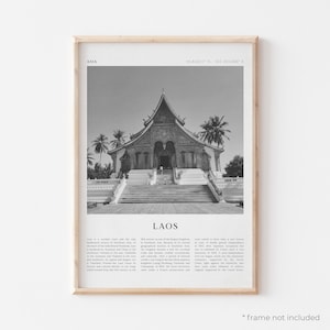 Laos Art Print, Laos Poster, Laos Photo, Laos Wall Art, Asia, Travel Print, Vintage Poster, Boho Art | AS208