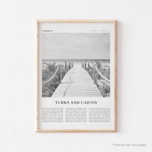 Turks and Caicos Art Print, Turks and Caicos Poster, Turks and Caicos Photo, Caribbean, Travel Print, Vintage Poster, Boho Art | CA66