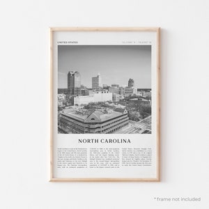 North Carolina Art Print, North Carolina Poster, North Carolina Photo, United States, Travel Print, Vintage Poster, Boho Art | NA115