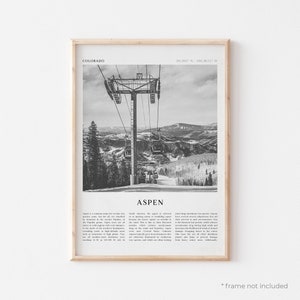 Aspen Art Print, Aspen Poster, Aspen Photo, Aspen Wall Art, Colorado, Travel Print, Vintage Poster, Boho Art | NA39