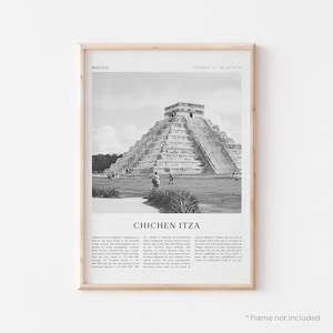 Chichen Itza Art Print, Chichen Itza Poster, Chichen Itza Photo, Chichen Itza Art, Mexico, Travel Print, Vintage Poster, Boho Art | NA193