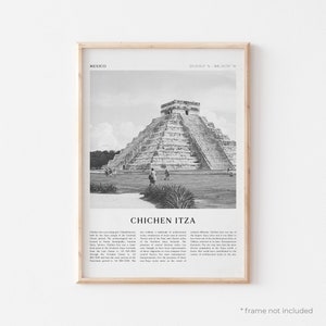 Chichen Itza Art Print, Chichen Itza Poster, Chichen Itza Photo, Chichen Itza Art, Mexico, Travel Print, Vintage Poster, Boho Art | NA193