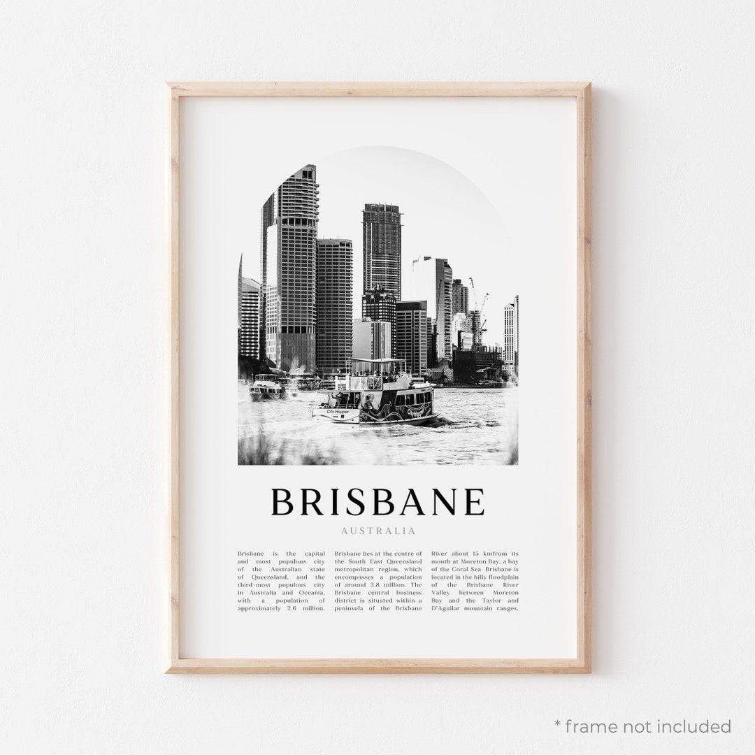 Brisbane Art Print, Brisbane Poster, Brisbane Photo, Brisbane Wall Art