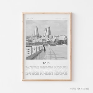 Baku Art Print, Baku Poster, Baku Photo, Baku Wall Art, Azerbaijan, Travel Print, Vintage Poster, Boho Art | EU10