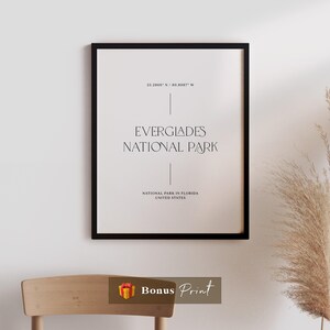 Conjunto de 6 quadros decorativos para parede com fotos do Parque Nacional Everglades, pôsteres e gravuras da região. Parque Nacional, Flórida. imagem 7