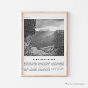 Blue Mountains Art Print, Blue Mountains Poster, Blue Mountains Photo, Australia, Wall Art, Travel Print, Vintage Poster, Boho Art | CN42