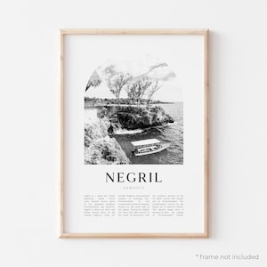 Negril Art Print, Negril Poster, Negril Photo, Negril Wall Art, Negril Black and White, Jamaica | CA75M