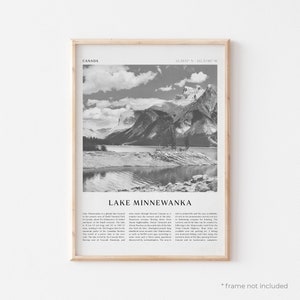 Lake Minnewanka Art Print, Lake Minnewanka Poster, Lake Minnewanka Photo, Canada, Wall Art, Travel Print, Vintage Poster, Boho Art | NA276