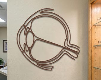 Metal Anatomical Eye • Optometrist Office Decor • Ophthalmologist Gift • Eye Doctor Sign • Optician Clinic Art • Medical Science Gift
