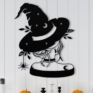 Halloween Witch Wall Decor, Metal Witch Sign, Witch Decor, Witchy Metal Sign, Halloween Metal Decoration Art, Metal Halloween Wall Decor