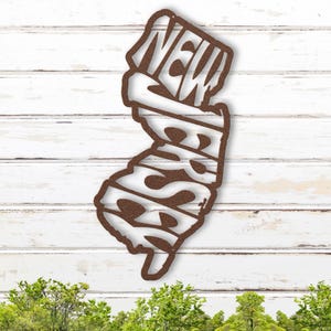 Letrero metálico decorativo para pared de Nueva Jersey, decoración de pared retro con el nombre del estado, ideal para dormitorios universitarios y el hogar. Regalo de Nueva Jersey. imagen 14