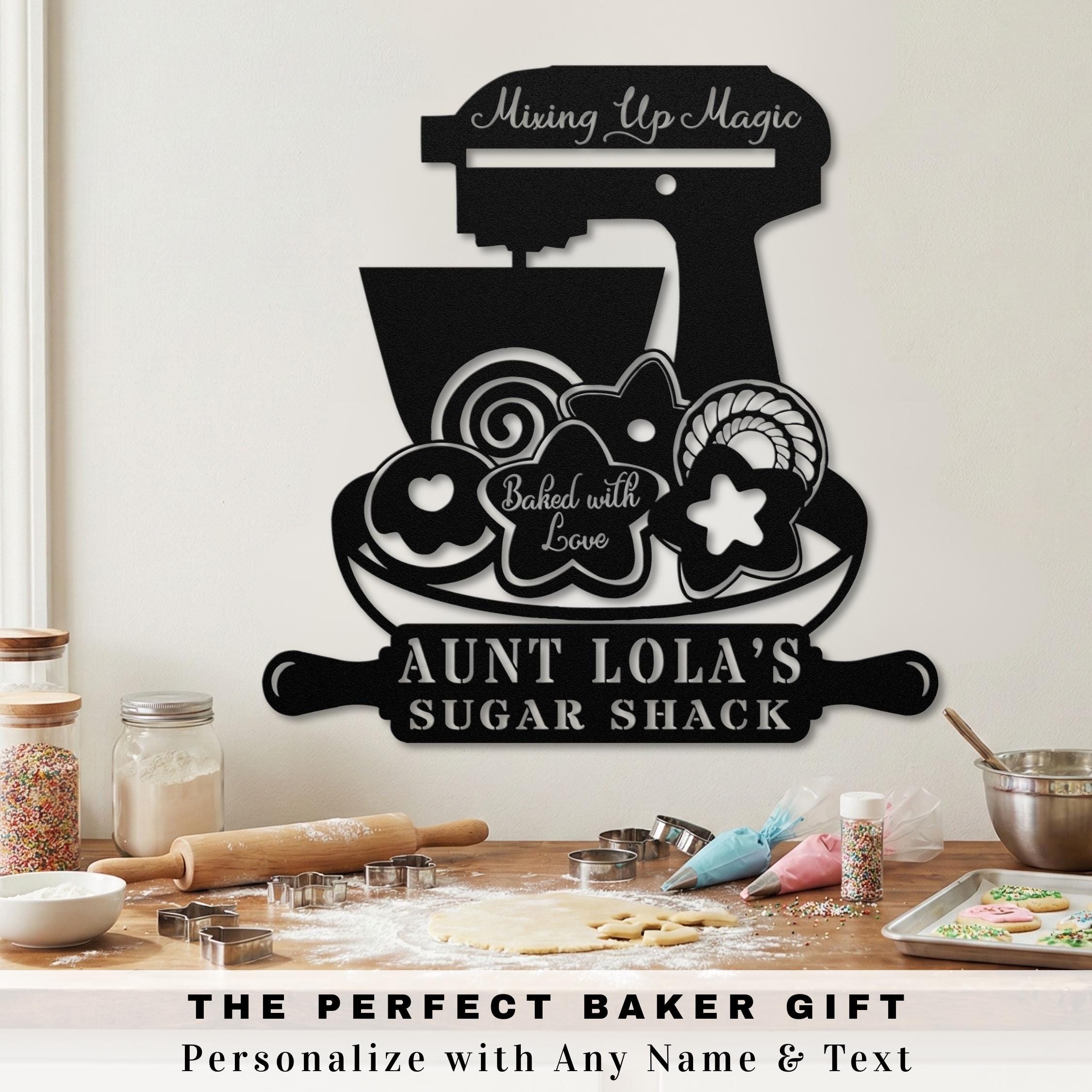 Custom Kitchen Sign With Name, Personalized Baking Sign, Custom Baking ...
