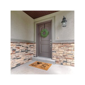 Pug Doormat: Custom Personalized Welcome Mat Coir Outdoor Rug, Entryway Front Porch Decor afbeelding 7